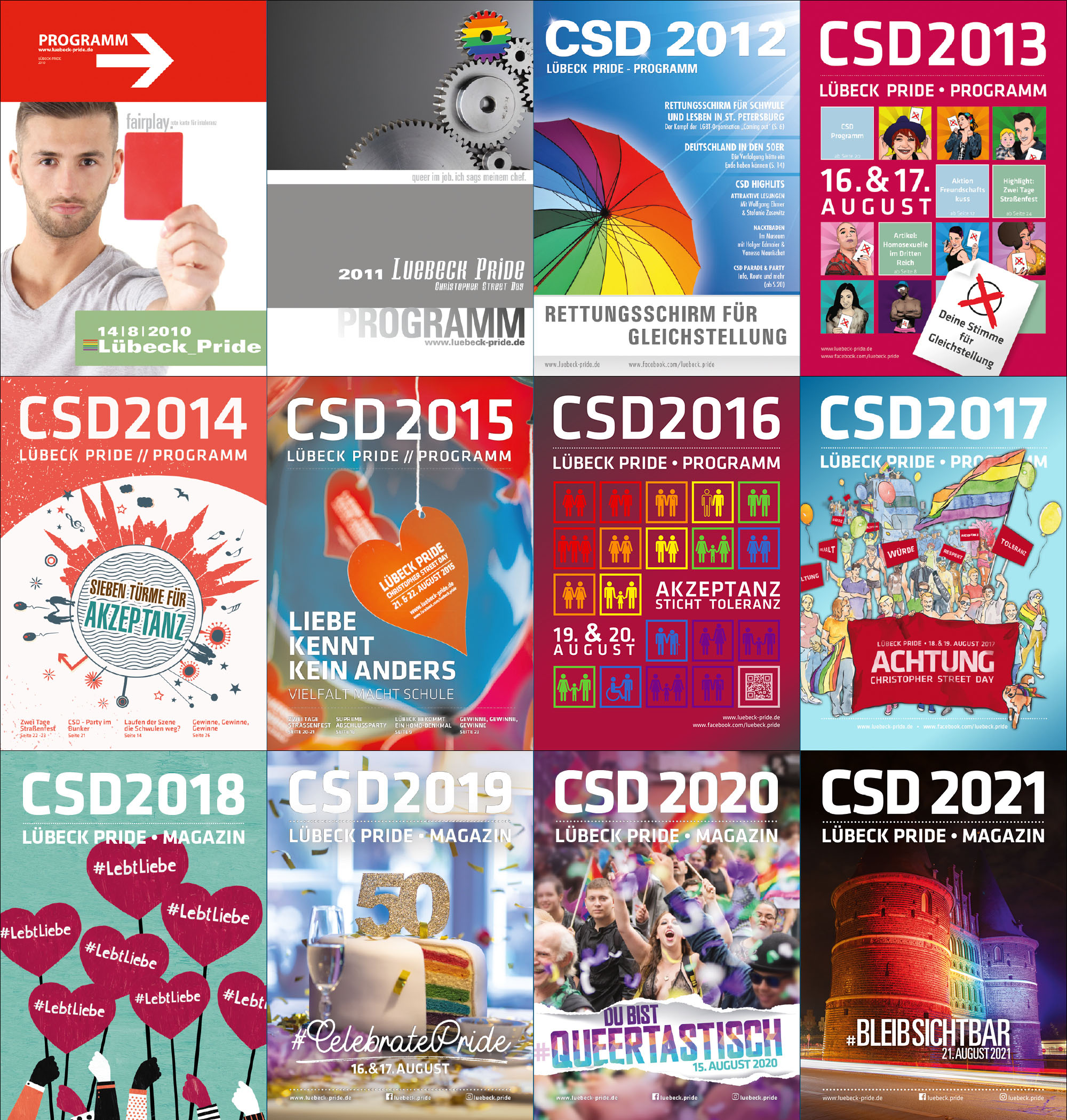 Mediadaten: CSD-Magazin, Programmflyer, Werbebanner